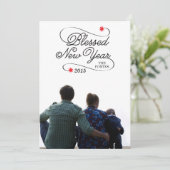 Neues Jahr gesegnet Feiertagskarte (Stehend Vorderseite)