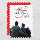 Neues Jahr gesegnet Feiertagskarte (Vorne/Hinten)