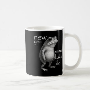 Neues Jahr, gleiches Baka-Leben, lustiger Frosch-W Kaffeetasse