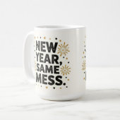 Neues Jahr, gleiches Chaos Kaffeetasse (Vorderseite Links)