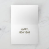 Neues Jahr - goldene Eleganz - Pitbull Tigger Feiertagskarte (Innenseite)