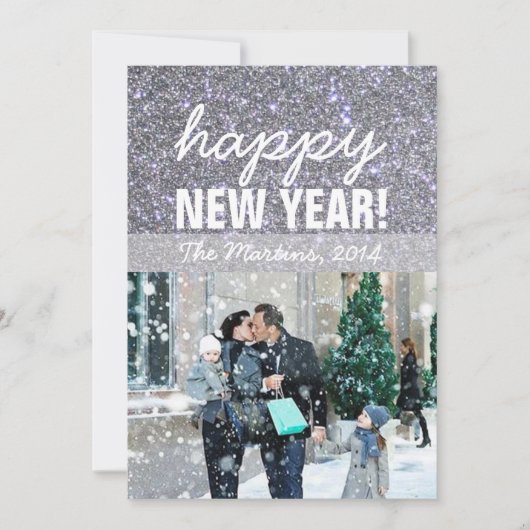 Neues Jahr-Gruß-Foto-Karte Feiertagskarte (Vorderseite)