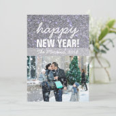 Neues Jahr-Gruß-Foto-Karte Feiertagskarte (Stehend Vorderseite)