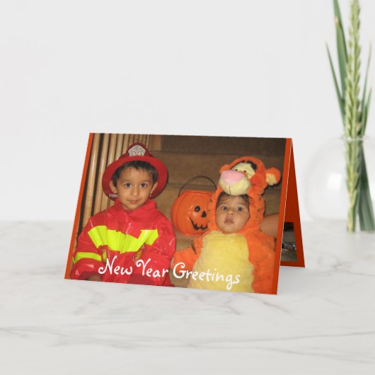 Neues Jahr-Grüße 2008 Feiertagskarte (Vorderseite)