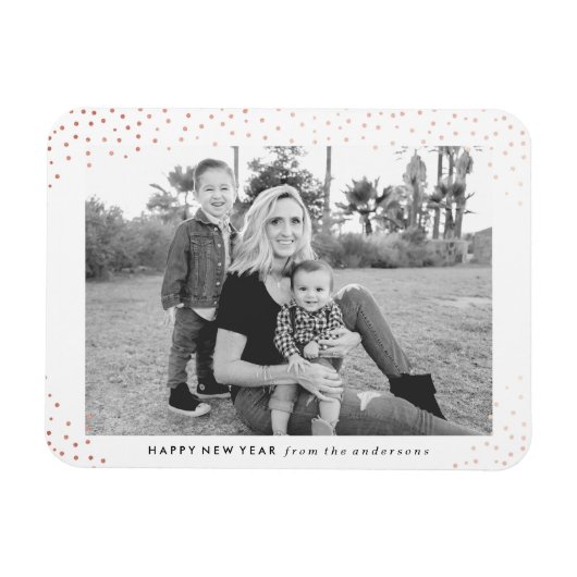 Neues Jahr | Holiday Foto Magnet (Horizontal)