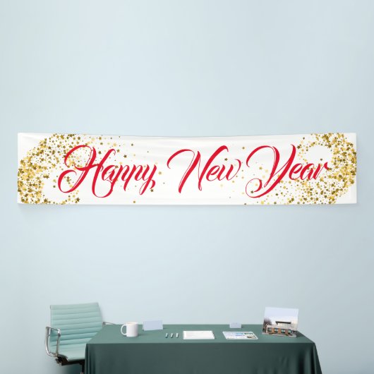 Neues Jahr im Innern glücklich Banner (Messeveranstaltung)