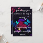 Neues Jahr Karte (Vorderseite/Rückseite Beispiel)