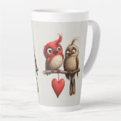Neues Jahr, Liebe, Vögel Milchtasse (Rechte Ecke)