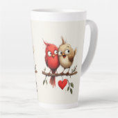 Neues Jahr, Liebe, Vögel Milchtasse (Rechte Ecke)