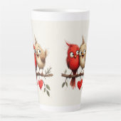 Neues Jahr, Liebe, Vögel Milchtasse (Vorderseite)