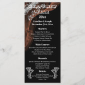 Neues Jahr-Menü und Champagner-Brillen aus Schwarz Menükarte (Vorderseite)