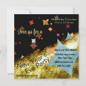 Neues Jahr mit der Einladung zu Gold und Konzentra (Rückseite)