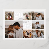 Neues Jahr | Moderne FotoCollage Folien Feiertagskarte (Vorderseite)