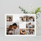 Neues Jahr | Moderne FotoCollage Folien Feiertagskarte (Stehend vorne)