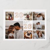 Neues Jahr | Moderne FotoCollage Folien Feiertagskarte (Vorderseite)