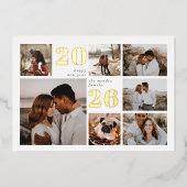 Neues Jahr | Moderne FotoCollage Folien Feiertagskarte (Vorderseite)