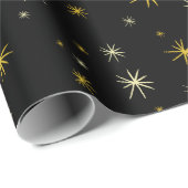 Neues Jahr Moderne Gold Sternexplosionen Muster St Geschenkpapier (Rolleneckpunkt)