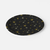 Neues Jahr Moderne Gold Sternexplosionen Muster St Pappteller (Schrägansicht)