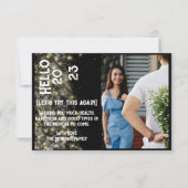 Neues Jahr Modernes Foto für Individuelle Ferien Dankeskarte (Vorderseite)