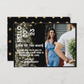 Neues Jahr Modernes Foto für Individuelle Ferien Dankeskarte (Vorne/Hinten)