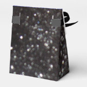 Neues Jahr Muster für Blau und Schwarz Glitzer Geschenkschachtel (Rückseite)