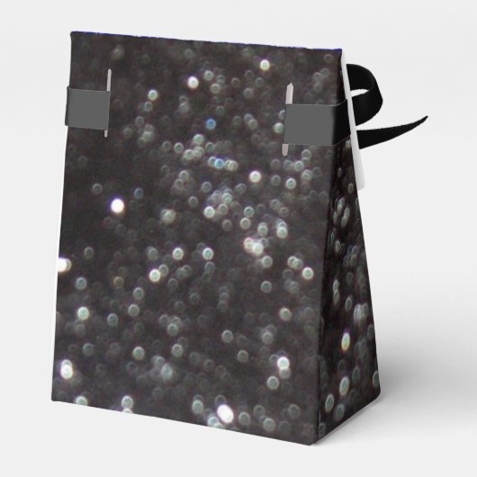 Neues Jahr Muster für Blau und Schwarz Glitzer Geschenkschachtel (Rückseite)