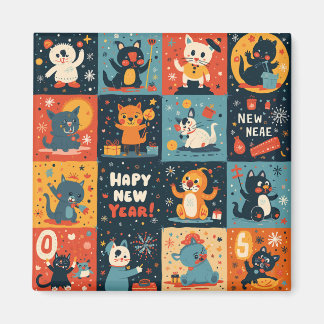 Neues Jahr Muster Magnet