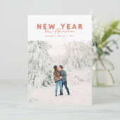 Neues Jahr Neue Abenteuer Foto Ferienkarte (Stehend Vorderseite)