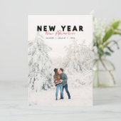 Neues Jahr Neue Abenteuer Foto Ferienkarte (Stehend Vorderseite)