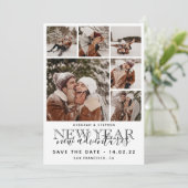 Neues Jahr, Neue Abenteuer Moderne FotoCollage Save The Date (Stehend Vorderseite)
