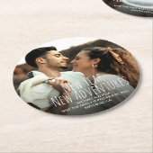 Neues Jahr Neue Abenteuer Save the Date Foto Runder Pappuntersetzer (Angewinkelt)