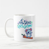 Neues Jahr neue Hoffnung Koala Kaffeetasse (Links)