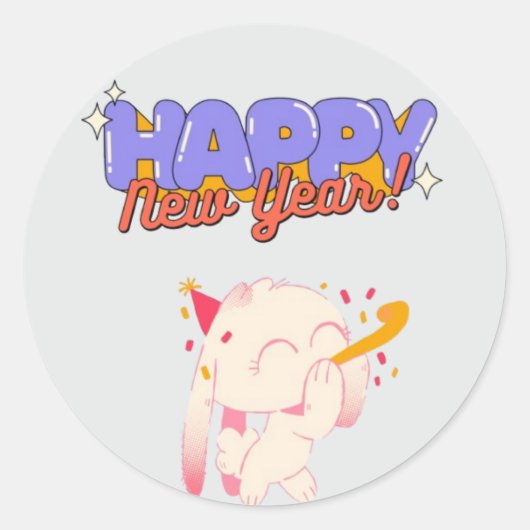 "Neues Jahr, neue Lebensräume" Runder Aufkleber (Vorderseite)