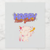 "Neues Jahr, neue Lebensräume" Weinetikett (Einzelnes Label)