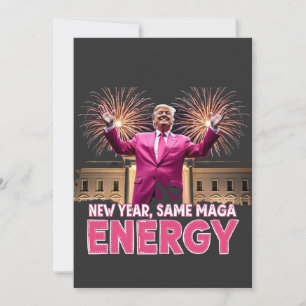 Neues Jahr Neue MAGA Energie Trump Amtseinführung Feiertagskarte
