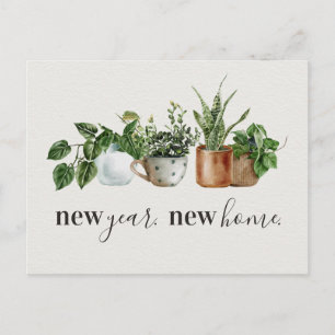 Neues Jahr Neue Wohnung Umzugsankündigung Ankündigungspostkarte