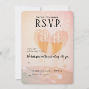 Neues Jahr, neuer Anfang/Neujahrs-Hochzeit/RSVP Einladung