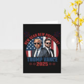 Neues Jahr Neuer Präsident Trump Vance Präsident H Karte (Gelbe Blume)