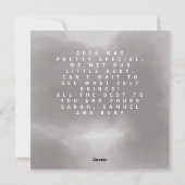 NEUES JAHR, NEUES BABY-NEUTRAL FEIERTAGSKARTE (Rückseite)