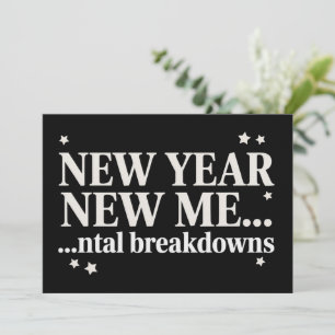 Neues Jahr, neues Ich, mentaler Zusammenbruch Sark Einladung