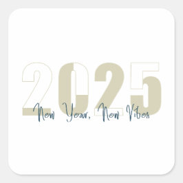 Neues Jahr, neues Leben Quadratischer Aufkleber
