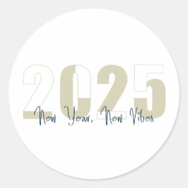Neues Jahr, neues Leben Runder Aufkleber