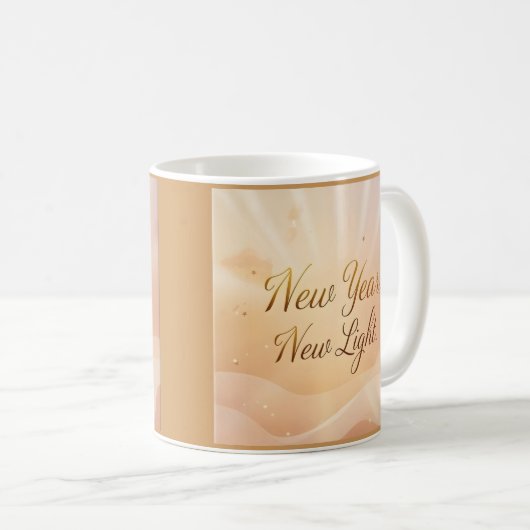 Neues Jahr, neues Licht” – Golden Dawn Sunrise Des Kaffeetasse (VorderseiteRechts)
