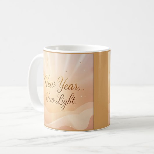 Neues Jahr, neues Licht” – Golden Dawn Sunrise Des Kaffeetasse (Vorderseite Links)