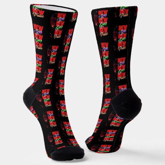 Neues Jahr Neues Lob Socken (Gewinkelt)
