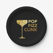 Neues Jahr-Papier-Teller Champagne Pappteller (Vorderseite)