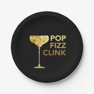 Neues Jahr-Papier-Teller Champagne Pappteller