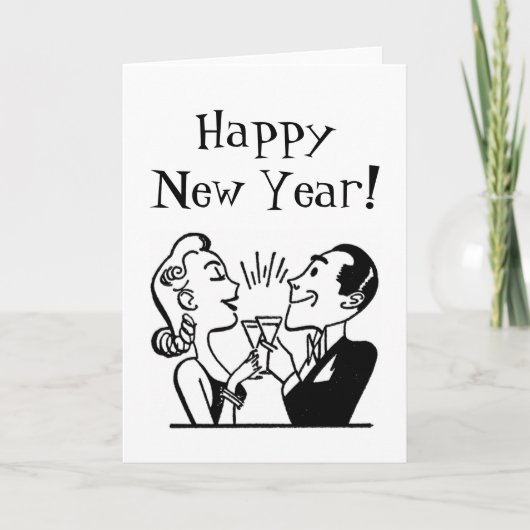 Neues Jahr rückgängig machen Feiertagskarte (Vorderseite)