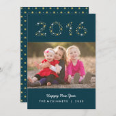 Neues Jahr-Schein-glückliches neues Feiertagskarte (Vorne/Hinten)