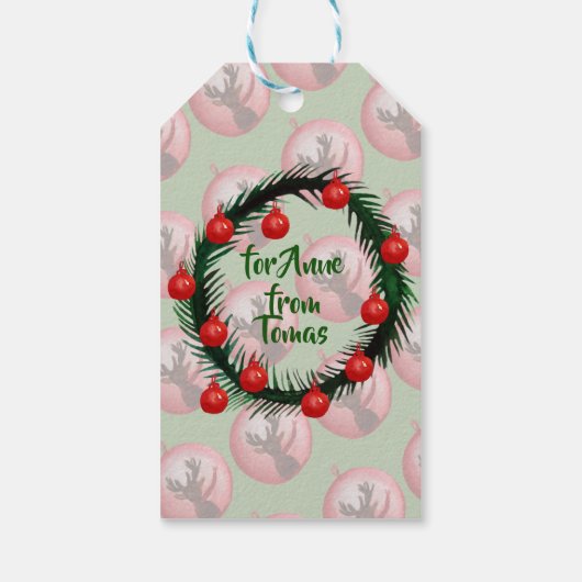 Neues Jahr Sonderzeichen Wasserfarbenzeichen Geschenkanhänger (Rückseite)